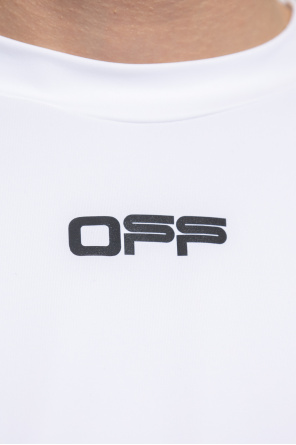 Off-White logo-print shirt Blur jacket Blue