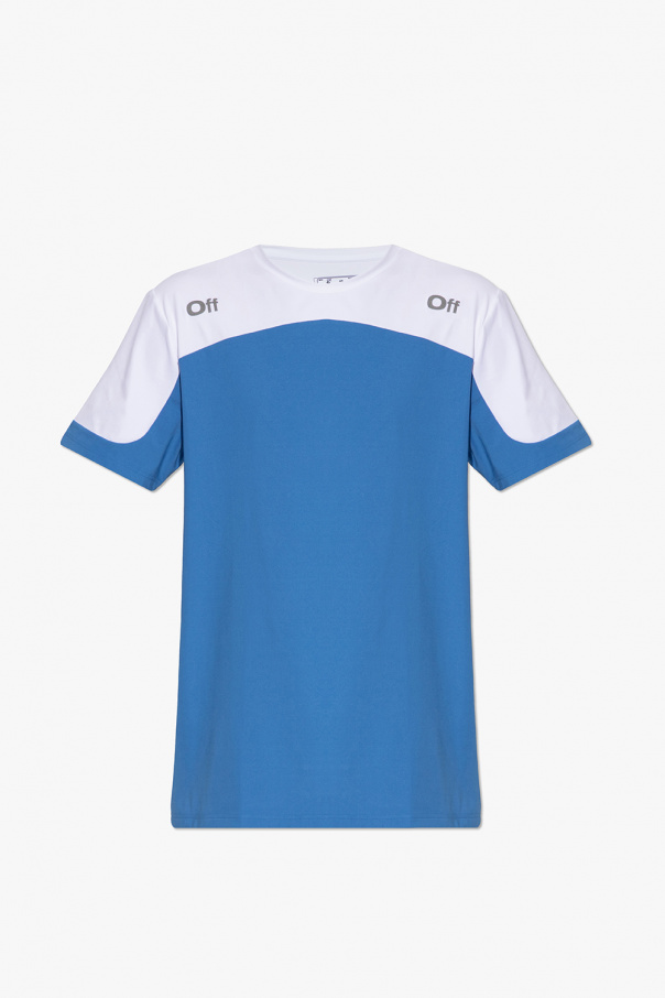 Off-White Tommy Hilfiger Junior embroidered logo polo shirt Blau