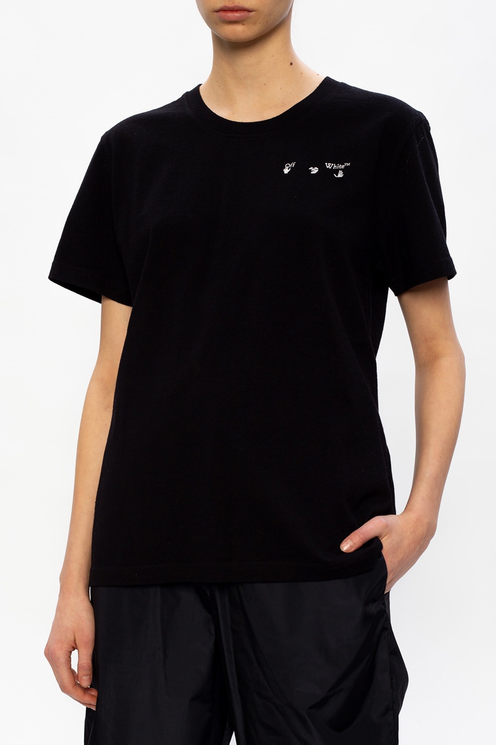 off white small logo t shirt