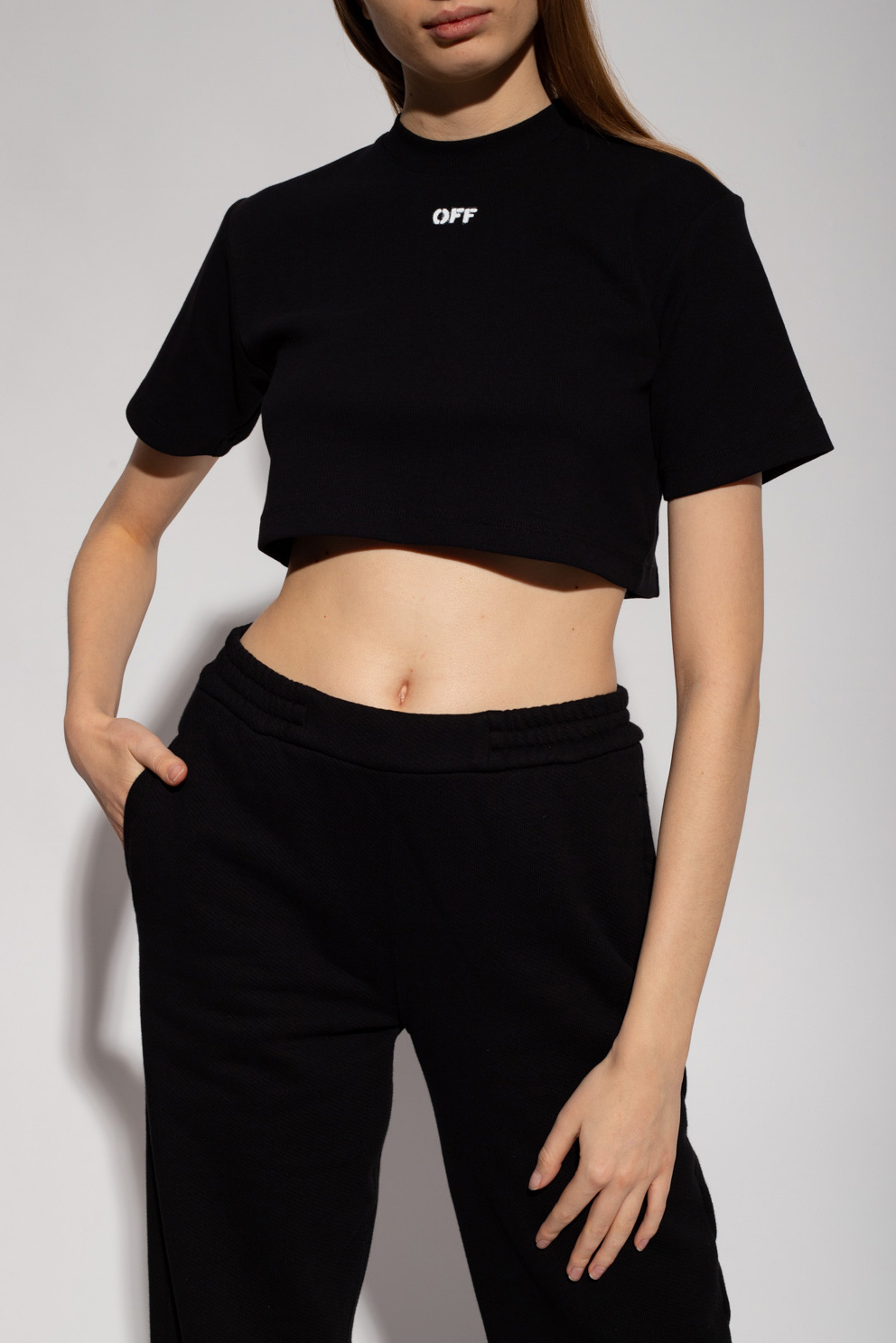 Off-White Cropped T-shirt