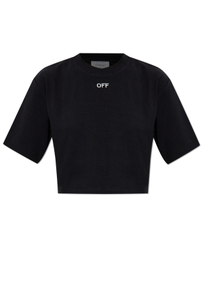 Camiseta corta de canalé con logo