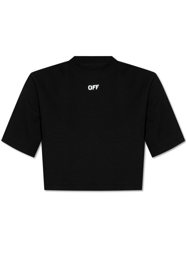 Off-White cut-out organic cotton sweatshirt