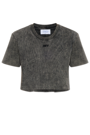 Kurzes, geripptes T-Shirt