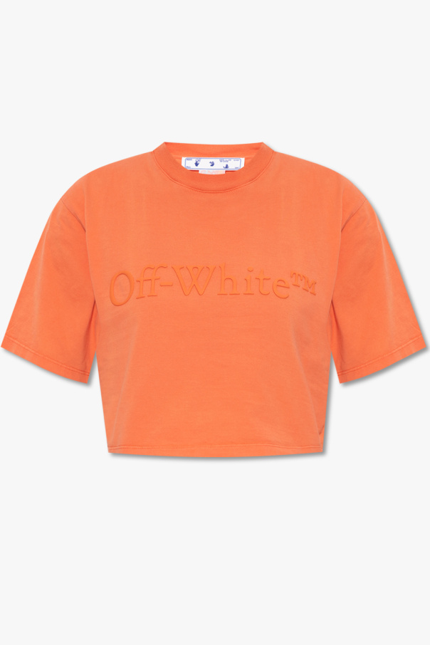 Off-White Comme Des Gar ons Play double heart embroidered T-shirt