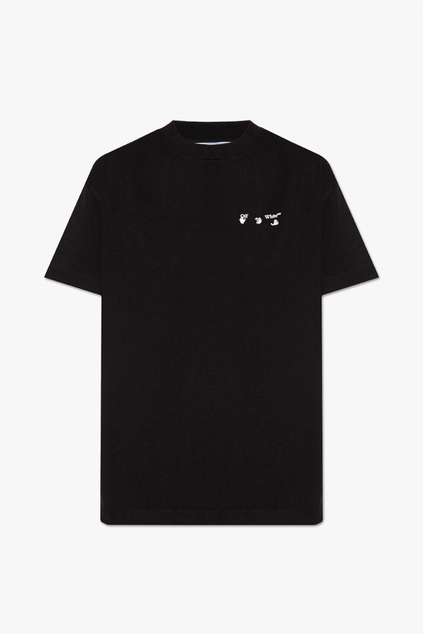 Off-White ofi official brand t shirt andriko 1925 black