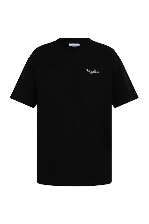 T-shirt with a colorfully printed logo od Off-White