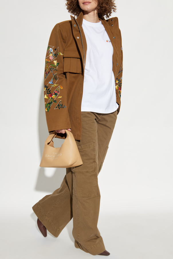 Off-White T-Shirt mit buntem Druck