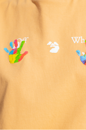 Off-White Kids logo-patch zipped sweatshirt Black