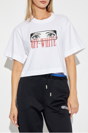 Off-White T-shirt z nadrukiem