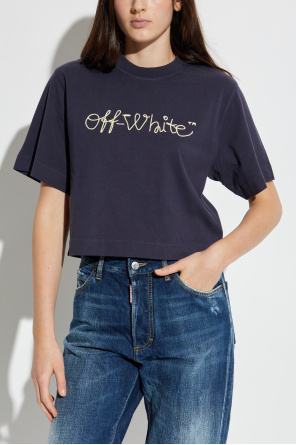Off-White Camiseta corta con logo