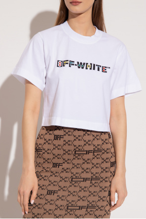 Off-White Moncler beaded slogan T-shirt