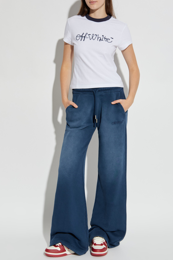 Off-White T-Shirt mit Logo