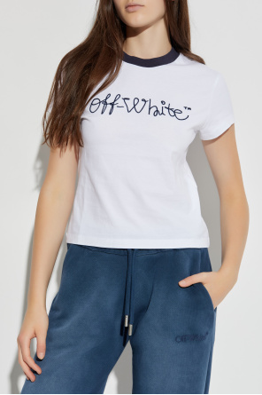 Off-White T-Shirt mit Logo