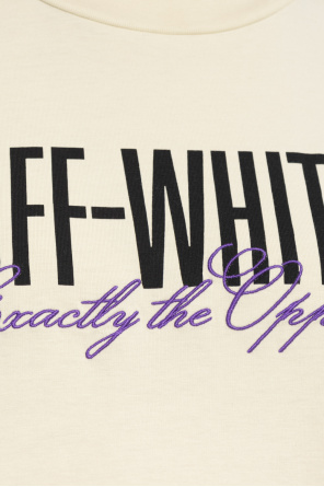Off-White Fila Boldface T-shirt żakardowy w kolorze khaki z logo