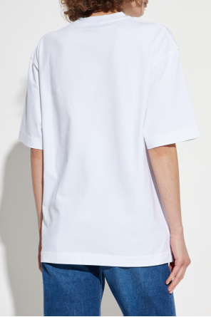 Off-White T-Shirt mit lockerem Schnitt