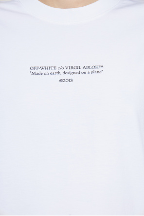 Off-White T-Shirt mit lockerem Schnitt