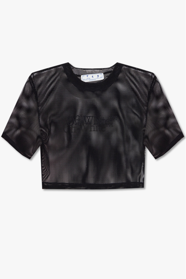 Off-White Cropped mesh top