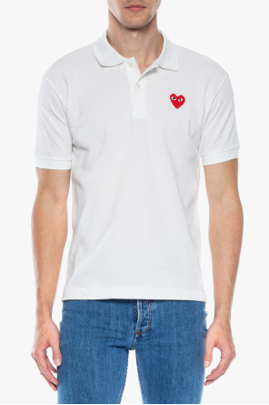 Comme des Garçons Play Logo-patched polo chino shirt