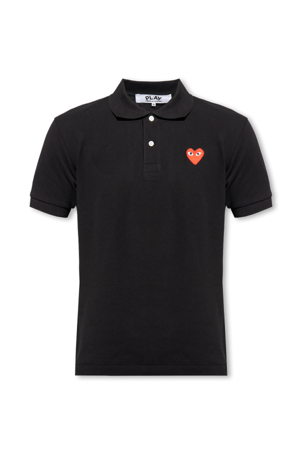Comme des Garçons Play Heart motif belts polo shirt