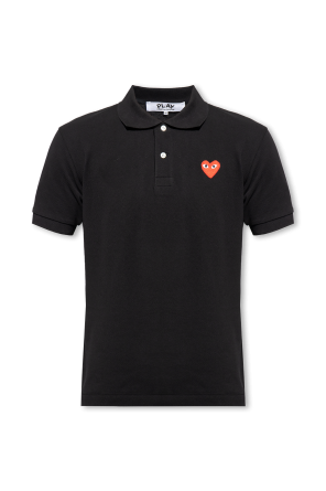 Heart motif polo shirt