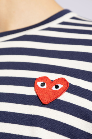 Kids Black Print Hoodie T-shirt with a heart motif
