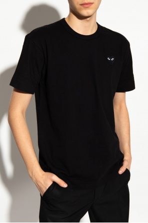 TEEN embroidered-logo speckled sweatshirt Neutrals Appliquéd T-shirt