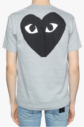 Comme des Garçons Play logo-print ruffled T-shirt