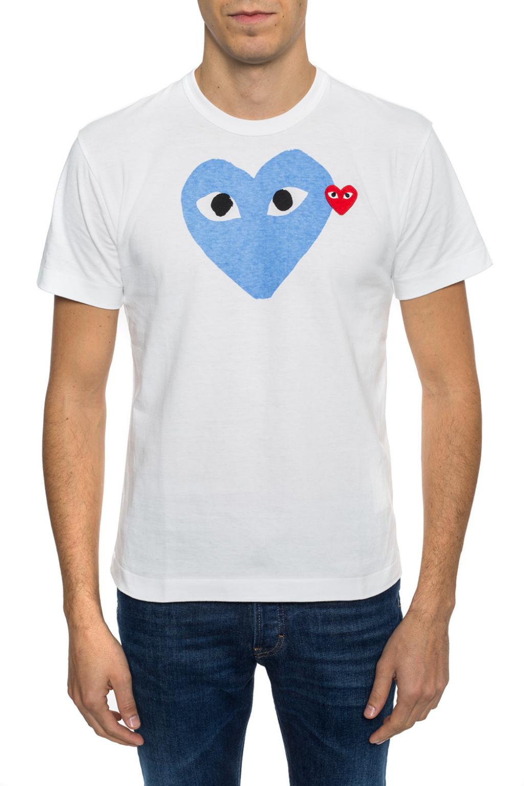 comme des garcons shirt blue heart