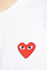 Comme des Garçons Play WHITE Logo-patched T-shirt