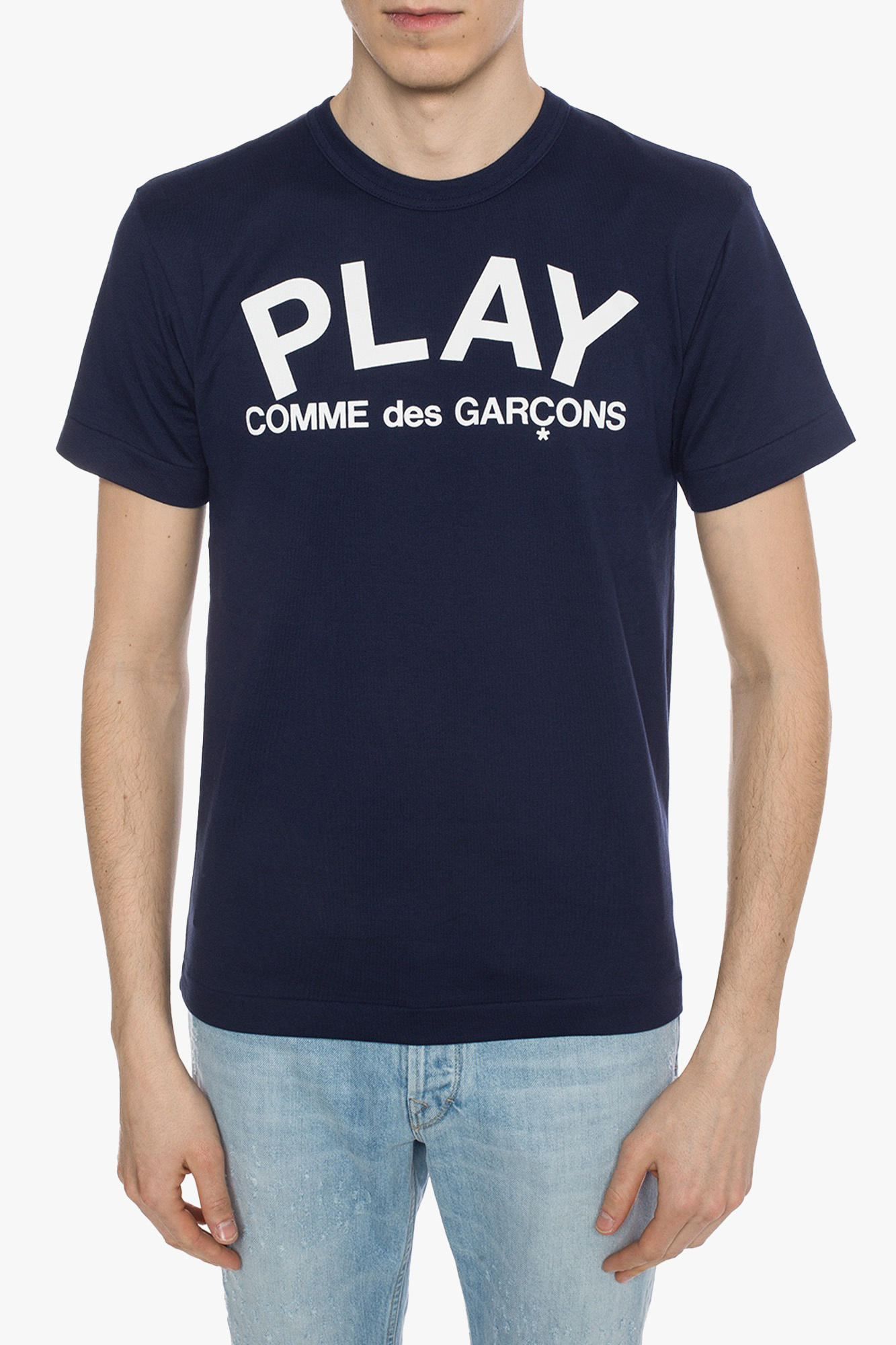 comme des garcons navy t shirt