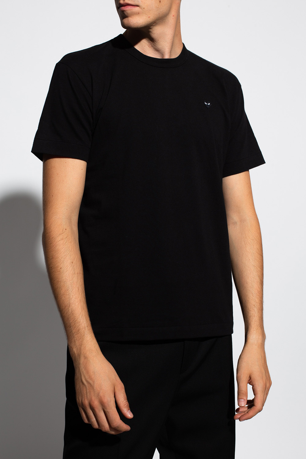 Short Sleeve Solid Eoe Slub Woven Shirt T-shirt with logo