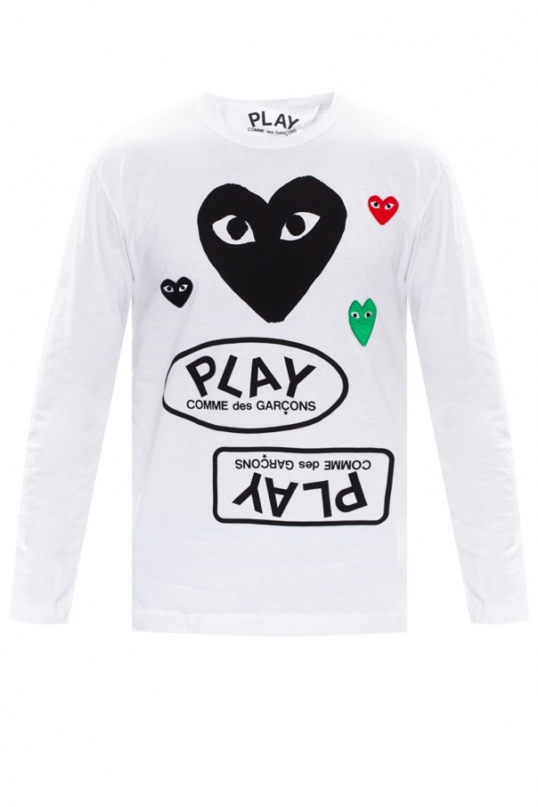Comme des Garçons Play Logo-Patch Contrasting-Panel Padded Jacket