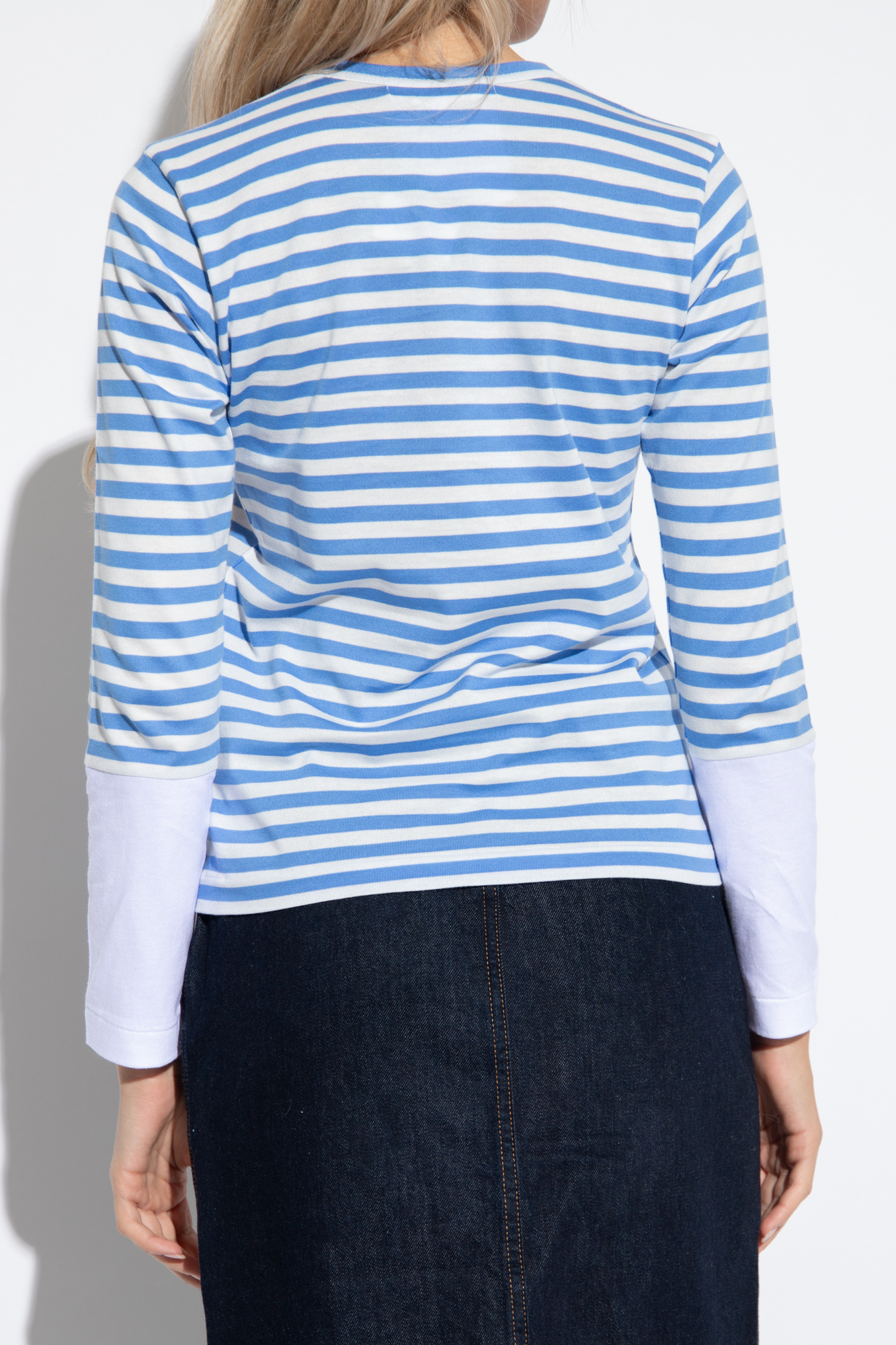 Comme des Garçons Play T-shirt with Sweatshirt sleeves