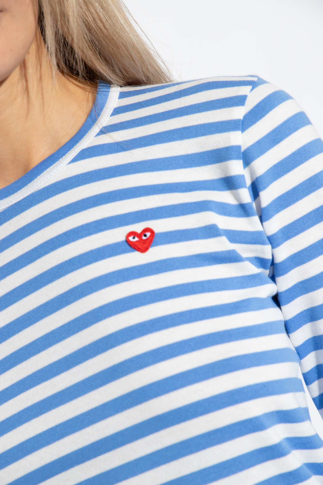 Comme des Garçons Play T-shirt with Sweatshirt sleeves