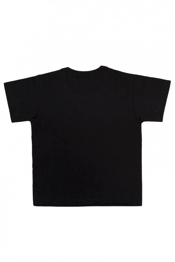 LIU JO T-Shirt mit V-Ausschnitt Schwarz Kids Patched T-shirt