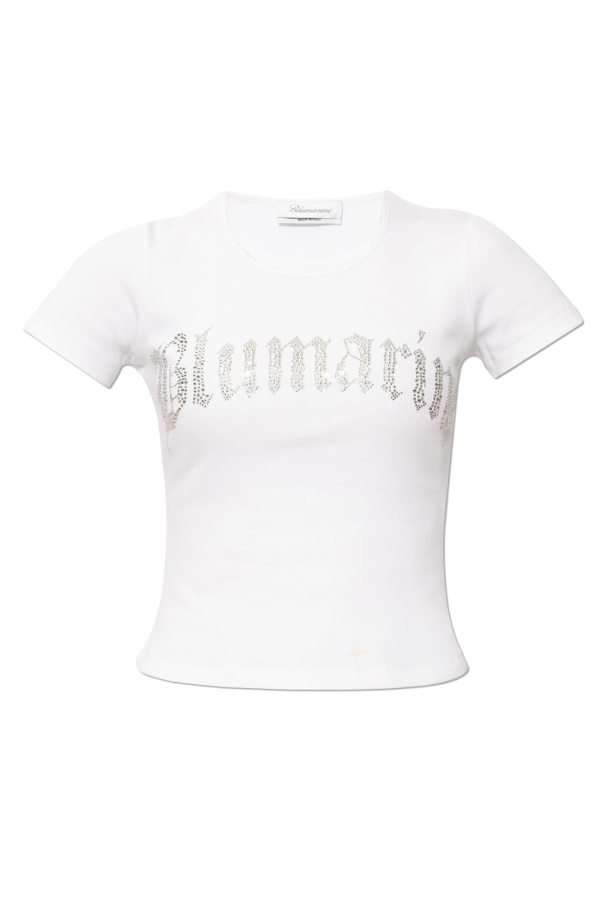 skull-print round-neck T-shirt od Blumarine