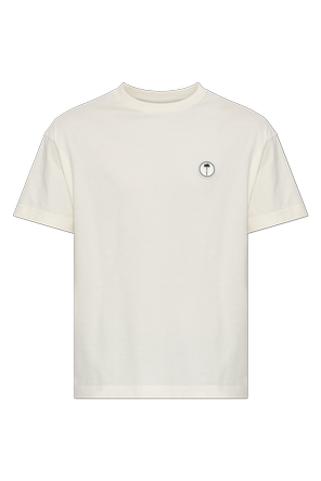 Cotton T-shirt with appliquéd logo