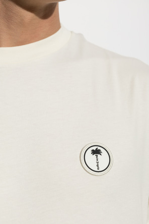Palm Angels Tricou din bumbac cu logo aplicat