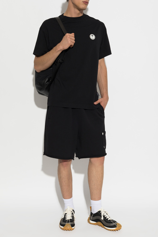 Palm Angels Cotton T-shirt with appliquéd logo