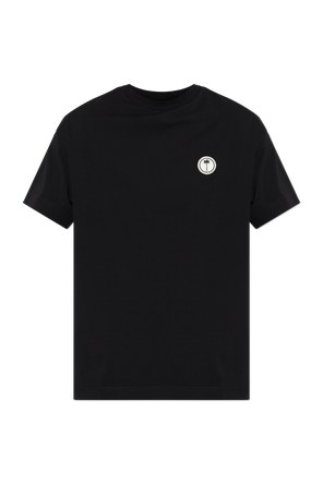 Cotton T-shirt with appliquéd logo