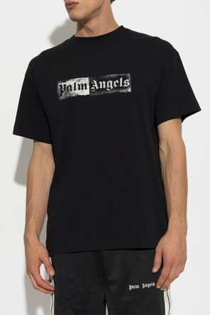 Palm Angels T-shirt de algodão com logótipo estampado