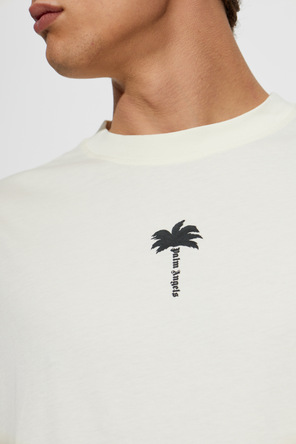 Palm Angels Palm Angels Cream Logo T-shirt