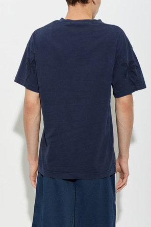 Palm Angels Cotton t-shirt with sewn-on logo