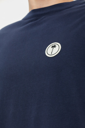 Palm Angels Cotton t-shirt with sewn-on logo