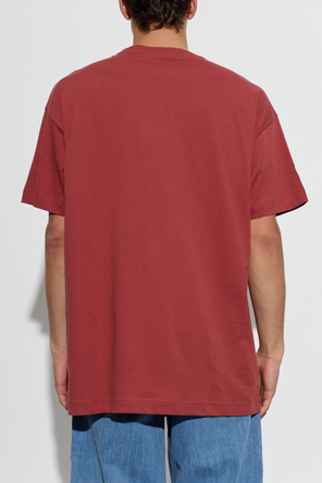 Palm Angels Men’s Red Regular-Fit T-shirt with Palm Angels Logo