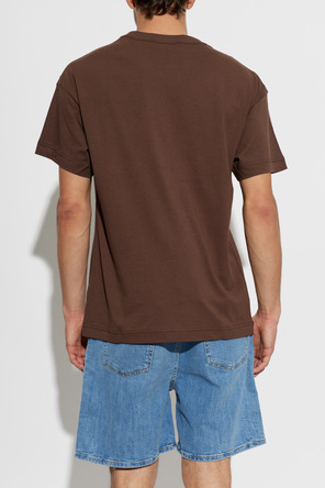 Palm Angels Men's Designer Logo T-shirt by Palm Angels, Brown