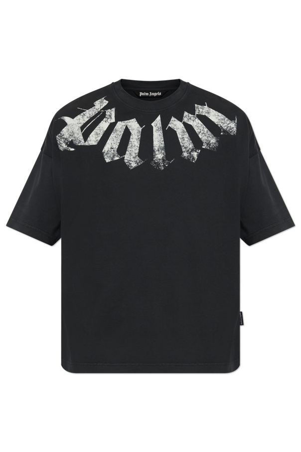 Cotton T-shirt with logo print od Palm Angels