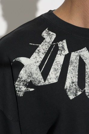 Palm Angels T-shirt de algodão com estampado com logótipo