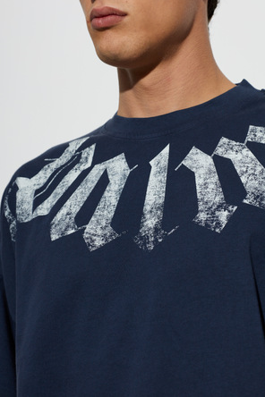 Palm Angels Palm Angels Navy Blue Logo T-shirt
