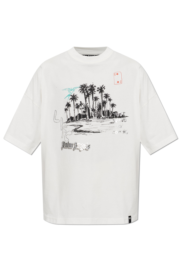 T-shirt with print od Palm Angels